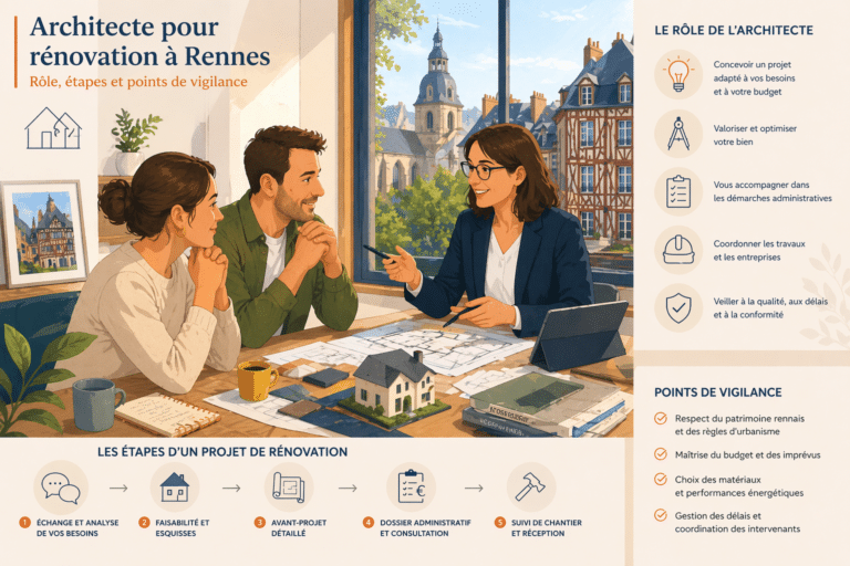 Maître d’œuvre pour une extension de maison dans le 35